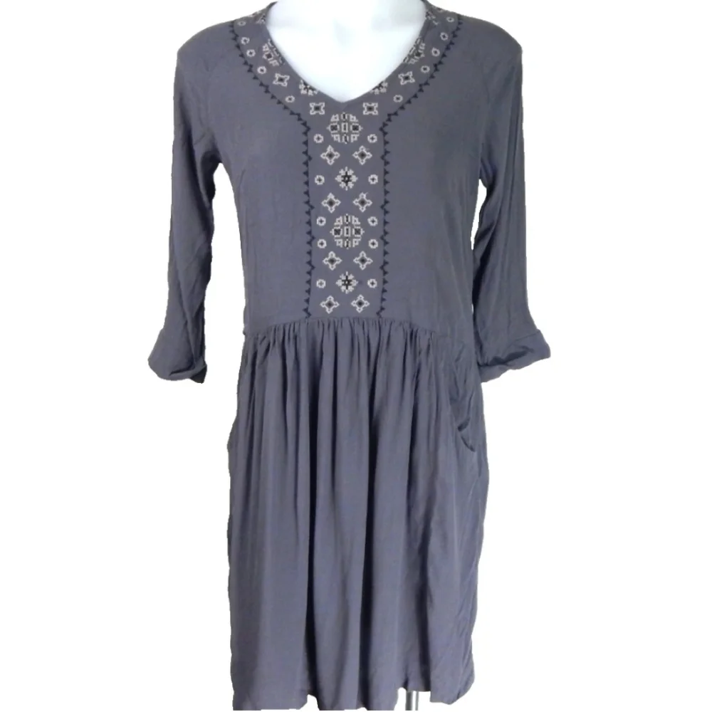 garnet hill bohemian pocket detail dress updated with darts and